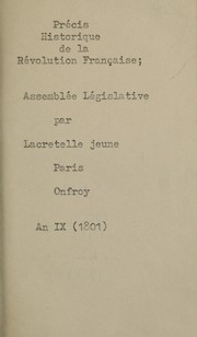 Cover of: Précis historique de la Révolution française: Assemblée législative