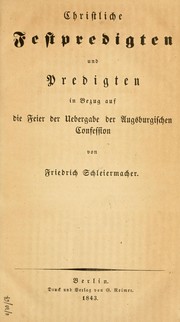 Cover of: Predigten