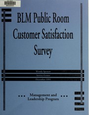 Cover of: BLM public room customer satisfaction survey by Wendy W. Spencer