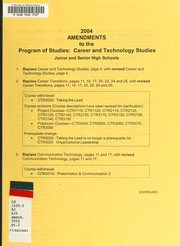 Cover of: Program of studies: junior high schools