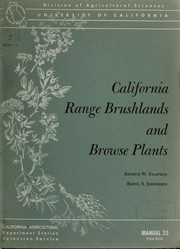 Cover of: California range brushlands and browse plants
