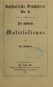 Cover of: Der moderne materialismus