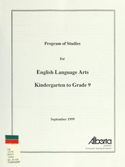 Cover of: Program of studies for English language arts, Kindergarten to grade 9.