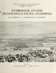 Cover of: Hydrologic studies in Coachella Valley, California by Martin R. Huberty