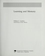 Cover of: Learning and memory by Gordon, William C.