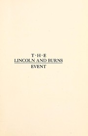 Cover of: Presentation and unveiling of the memorial tablets commemorating the Lincoln and Burns event (November 19, 1863): held at the Presbyterian Church, Gettysburg, Pa., Nov. 19th, 1914