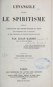 Cover of: L'évangile selon le spiritisme by Allan Kardec