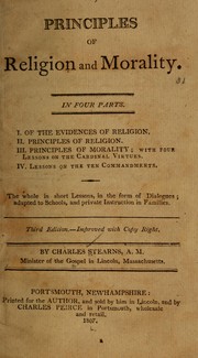 Cover of: Principles of religion and morality