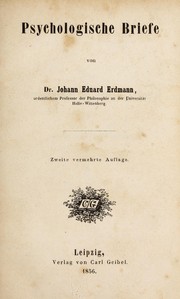 Psychologische briefe by Johann Eduard Erdmann