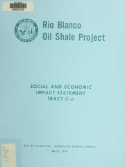 Cover of: Social and economic impact statement for tract C-a