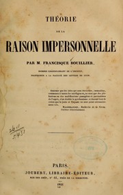 Cover of: Théorie de la raison impersonnelle