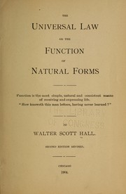 Cover of: The universal law | Walter Scott Hall