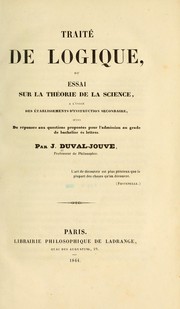 Cover of: Traité de logique