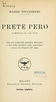 Cover of: Prete Pero: commedia in tre atti