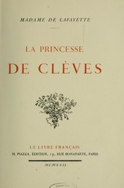 Cover of: La Princesse de Clèves by Madame de La Fayette