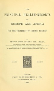 Cover of: The principal health-resorts of Europe and Africa for the treatment of chronic diseases