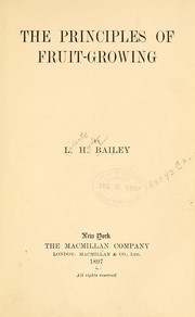 Cover of: The principles of fruit-growing