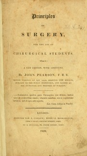 Cover of: Principles of surgery | Pearson, John