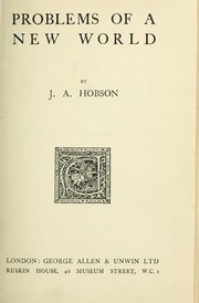 Cover of: Problems of a new world