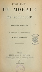 Cover of: Problèmes de morale et de sociologie