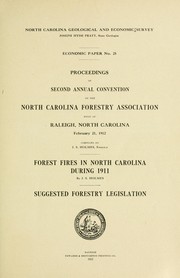 Cover of: Proceedings of Second Annual Convention of the North Carolina Forestry Association by J. S. Holmes