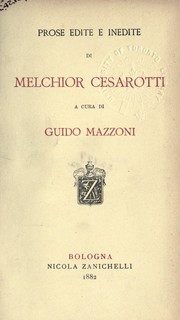 Cover of: Prose, edite e inedite by Melchiorre Cesarotti