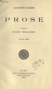 Cover of: Prose