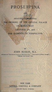 Cover of: Proserpina by John Ruskin