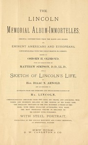 Cover of: Prospectus of the Lincoln memorial album-immortelles by 