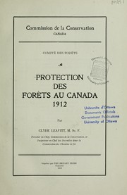 Cover of: Protection des forêts au Canada, 1912