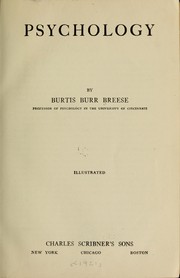 Cover of: Psychology by Breese, Burtis Burr