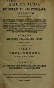 Cover of: De bello Peloponnesiaco libri octo by Thucydides, Thucydides