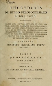 Cover of: De bello Peloponnesiaco libri octo by Thucydides