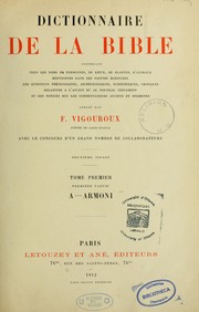 Cover of: Dictionnaire de la Bible ... by Fulcran Grégoire Vigouroux