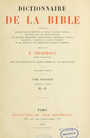 Cover of: Dictionnaire de la Bible ...