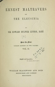 Cover of: Ernest Maltravers by Rosina Bulwer Lytton Baroness Lytton