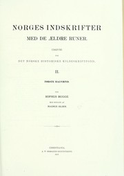 Cover of: Norges indskrifter med de aeldre runer