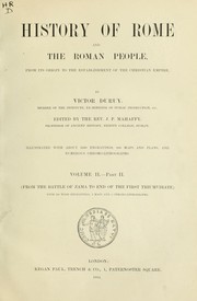 Cover of: History of Rome and the Roman people, from its origin to the establishment of the Christian empire