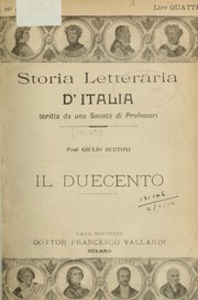 Cover of: Storia letteraria d'Italia