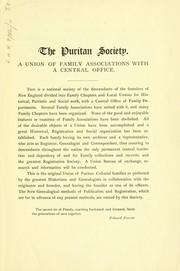 Cover of: The Puritan society, 1911. by Puritan society