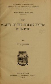 Cover of: The quality of the surface waters of Illinois by W. D. Collins