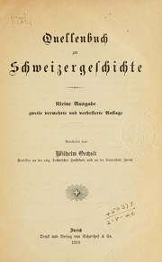 Cover of: Quellenbuch zur Schweizergeschichte by Wilhelm Oechsli