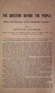 Cover of: The question before the people by Henry George