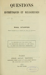Cover of: Questions esthéstiques et religieuses.