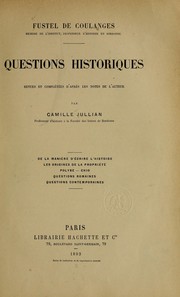 Cover of: Questions historiques by Numa Fustel de Coulanges