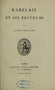 Cover of: Rabelais et ses éditeurs