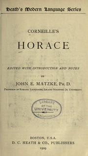 Cover of: Corneille's Horace