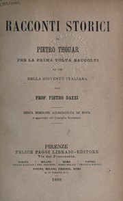 Cover of: Racconti storici by Pietro Thouar