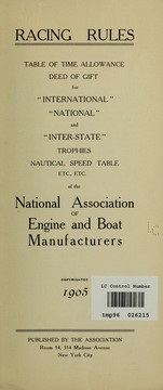 Cover of: Racing rules