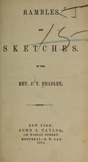 Cover of: Rambles and sketches. | Joel Tyler Headley